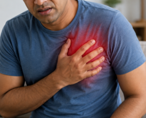 Cardiology consultation for chest pain treatment at hospital in Nepal